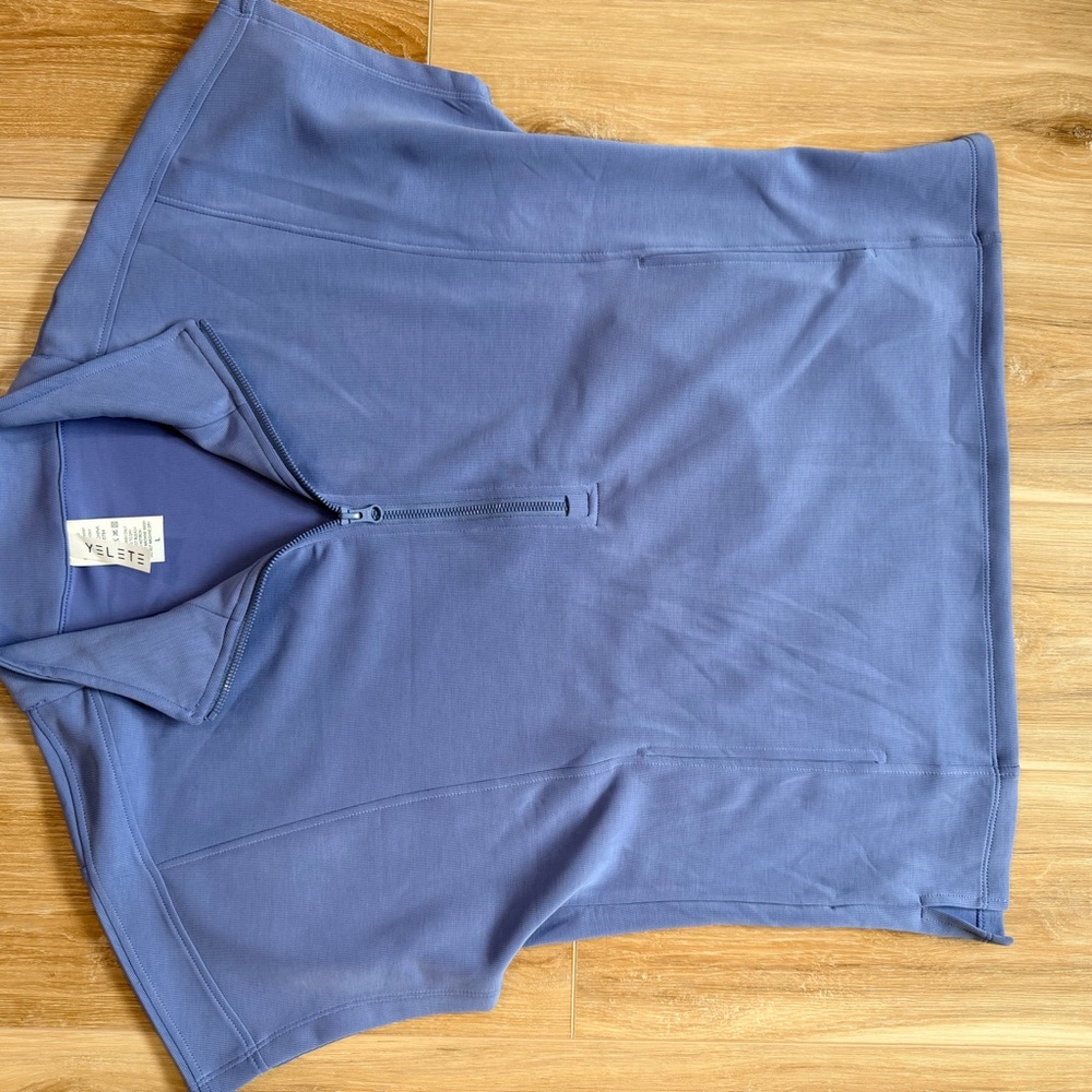 Yelete Blue Half-Zip Women's Shirt size large